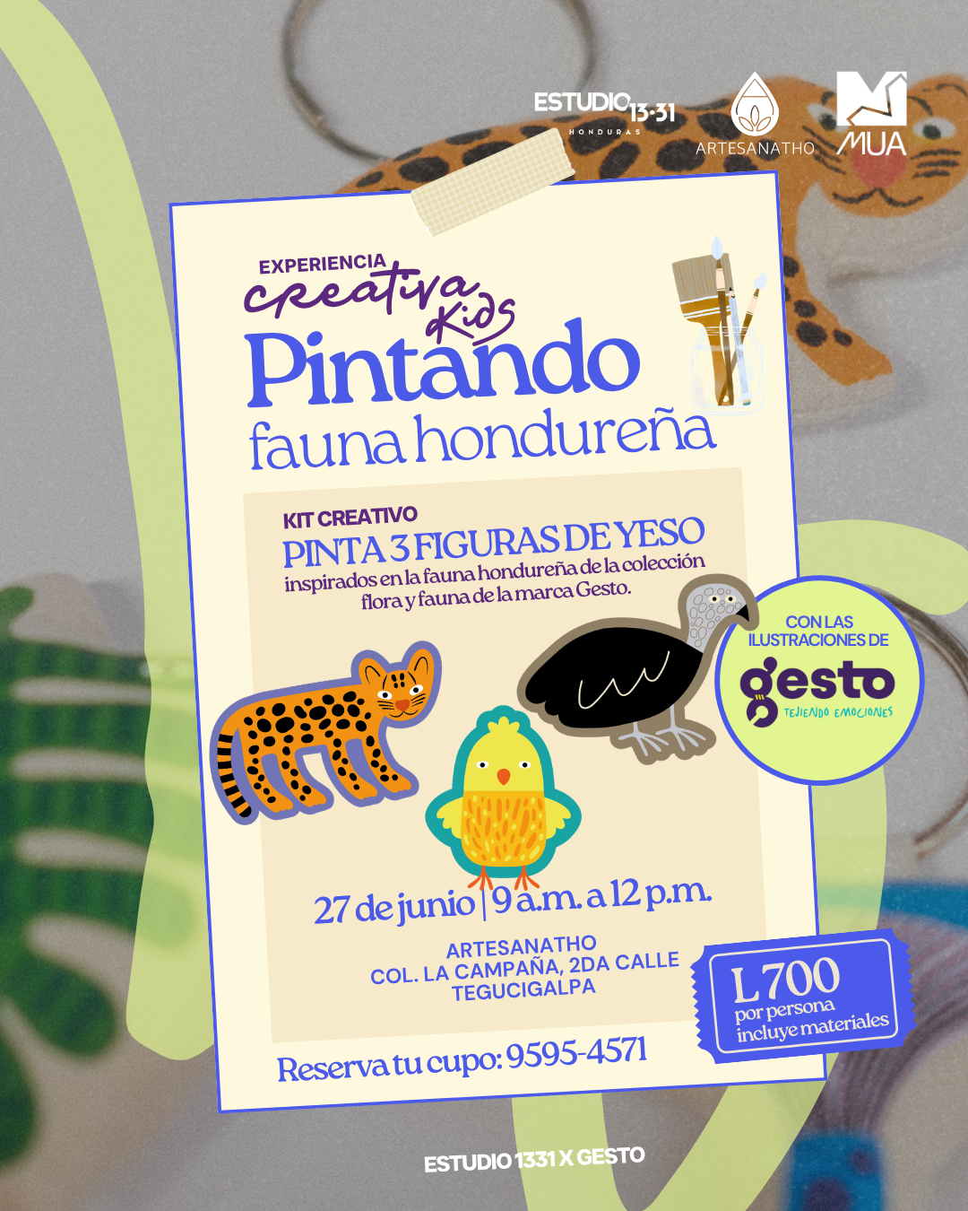 Experiencia Creativa Kids: "Pintando Fauna Hondureña by Gesto"