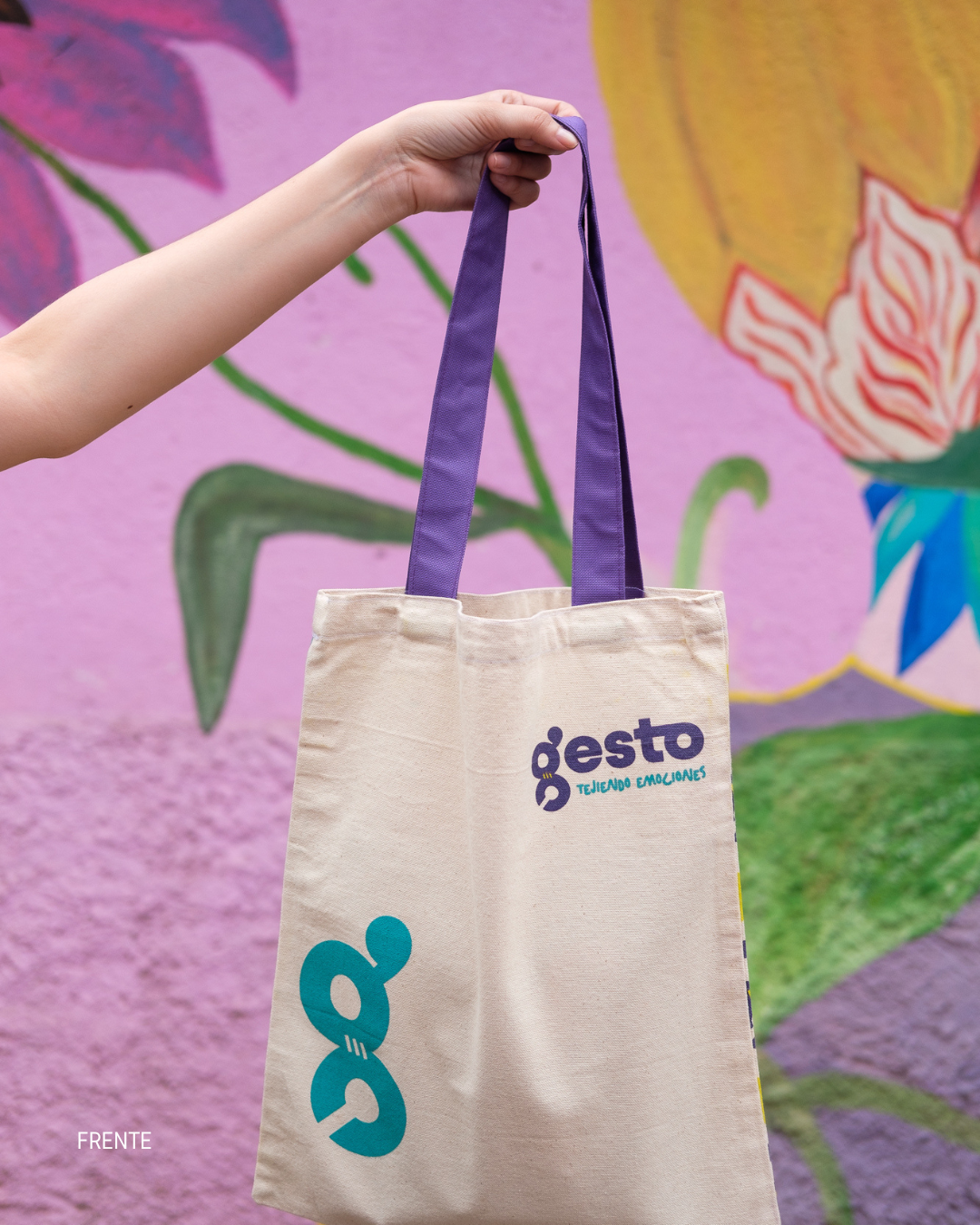 Tote Bag Gesto, con asa de algodón