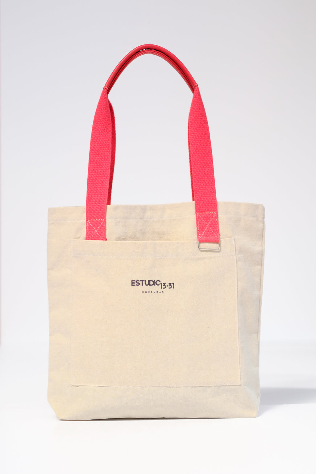 Tote Bag 1331 Natural, con detalles en cuero