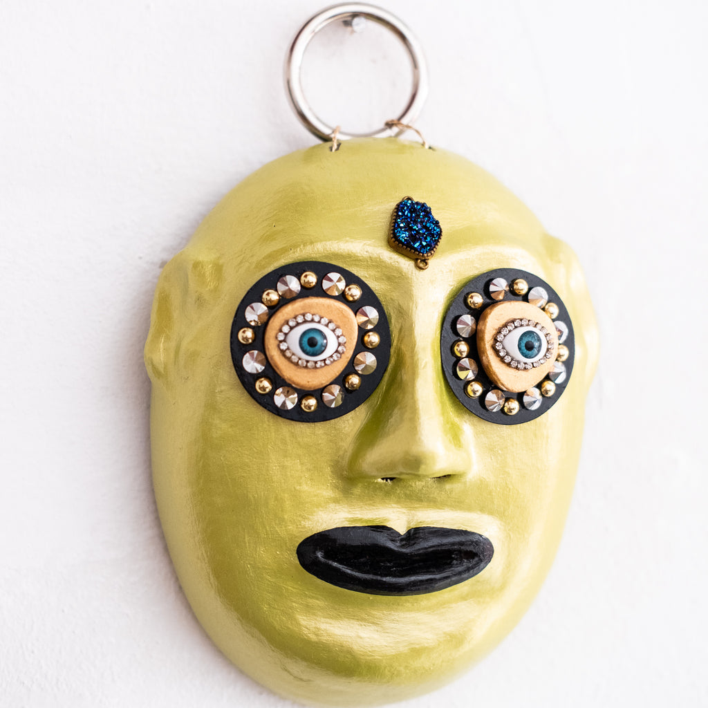 Mascara Decorativa Verde, Colección Guachi por ANA LOW