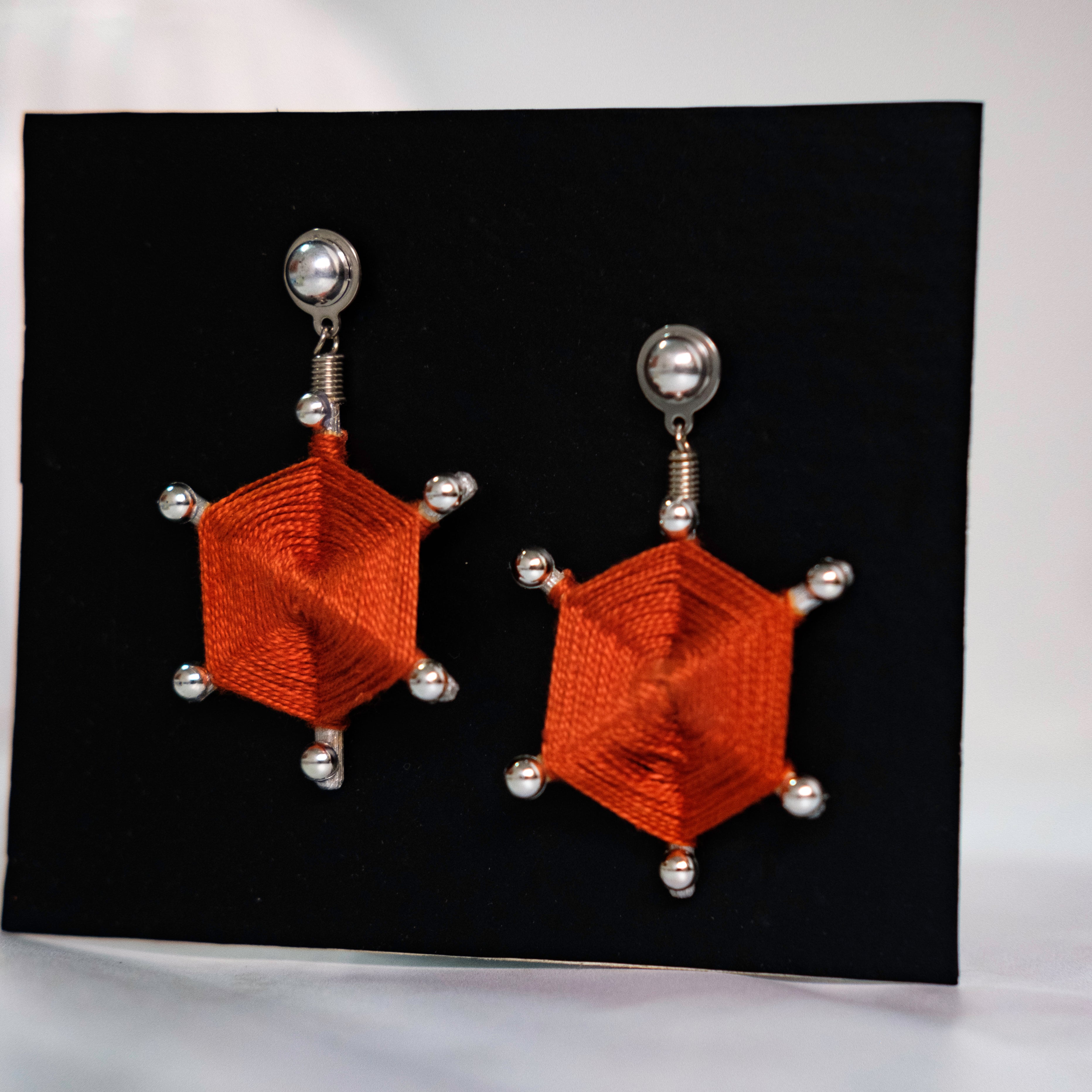 Aretes Joyería Experimental de la Colección ojo de Dios por ANA LOW