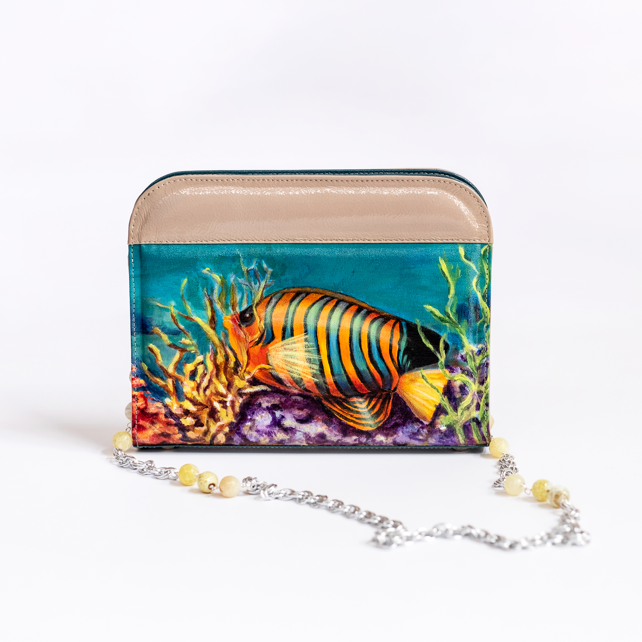 Clutch con Arte Marino 1, Artista Sandra Pendrey
