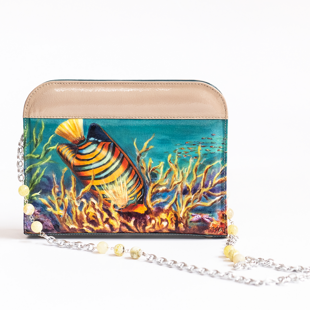 Clutch con Arte Marino 1, Artista Sandra Pendrey