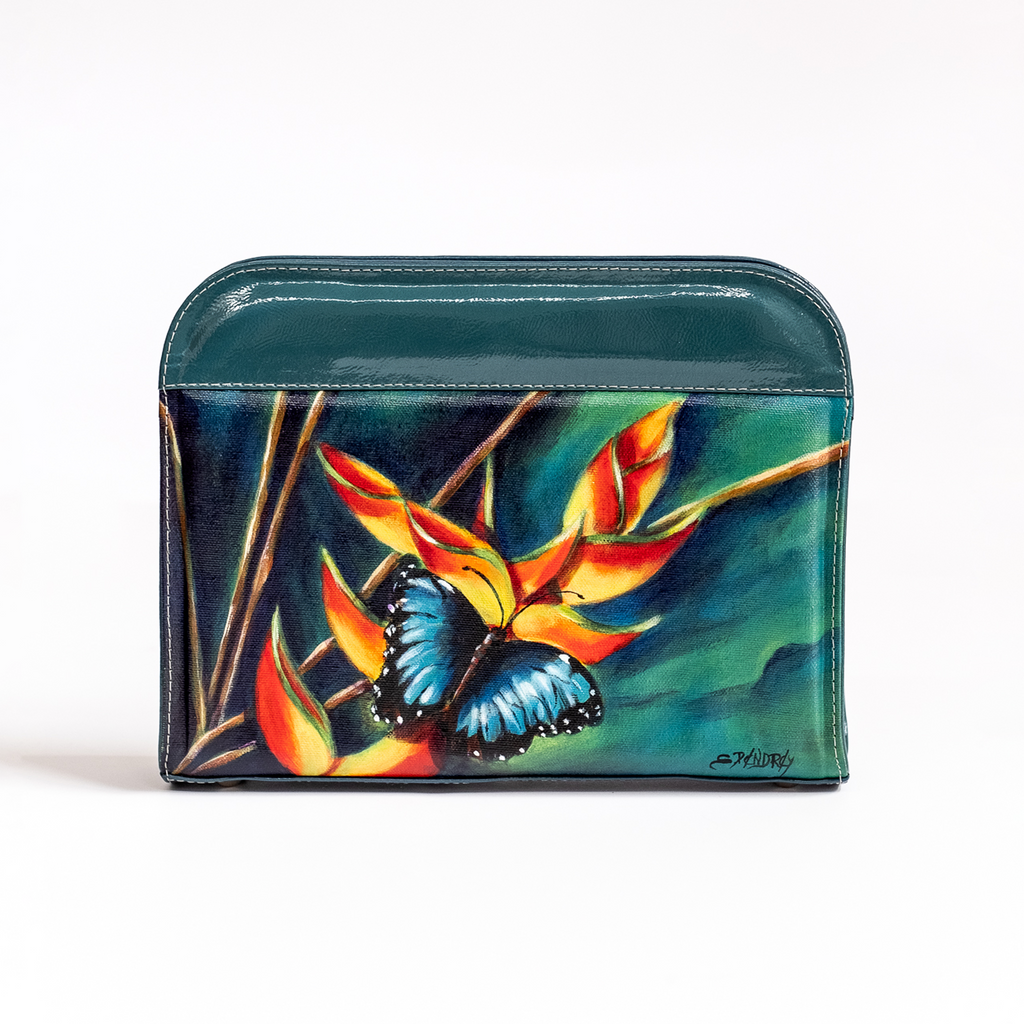 Clutch con Arte Tropical 2, Artista Sandra Pendrey