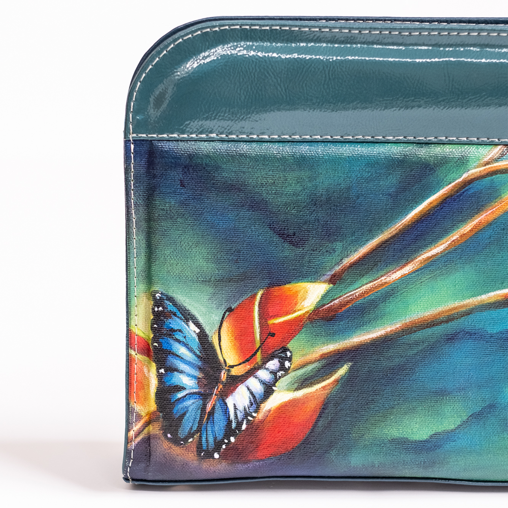 Clutch con Arte Tropical 2, Artista Sandra Pendrey