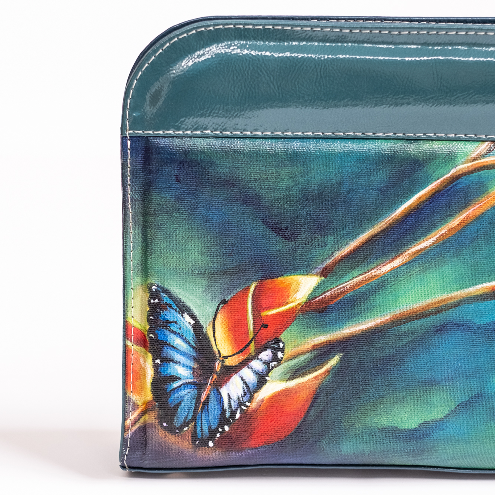 Clutch con Arte Tropical 2, Artista Sandra Pendrey